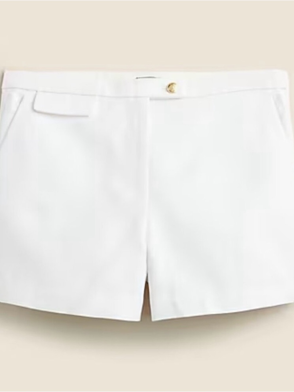 J. Crew White Suit Shorts-Textured Linen Blend